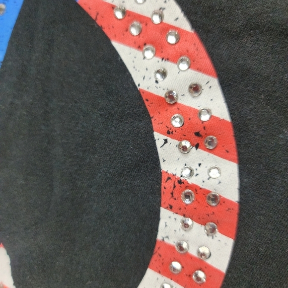 Sequin Peace sign crop tee - Picture 5 of 8